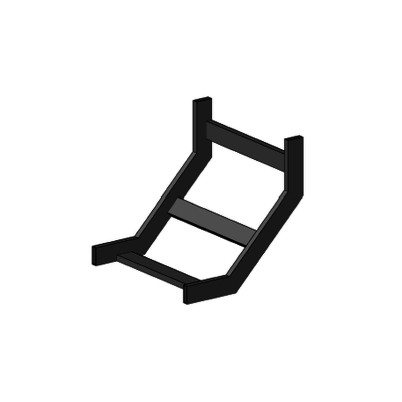 Curva vertical interior epoxica para charola tubular de 4" de ancho, incluye cople y tornillería Curva vertical interior epoxica para charola tubular de 4" de ancho, incluye cople y tornillería