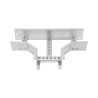 Derivación "T" Horizontal de Aluminio Perfil Z, Peralte 3 1/4", Ancho 9", Radio 8", Incluye Tornillería (CHTHEZ314R8X9AK)