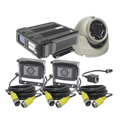 Kit DVR para vehículo, incluye, cámaras para interior, cámara para exterior, 2mp AHD, cables extensores, adaptador LAN.