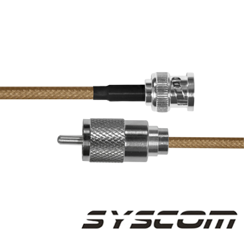 Jumper con cable LP142, conectores BNC Macho/UHF (PL-259) Macho.