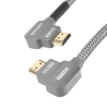 Cable HDMI Angulo 90°, 3m, Alta Definición, Version 2.0, Alta velocidad 18Gbps, 4K@60Hz