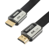 Cable HDMI de 5m, Alta Definición, Version 2.0, Alta velocidad 18Gbps, 4K@60Hz, Conectores Chapados en Oro, Tipo Plano