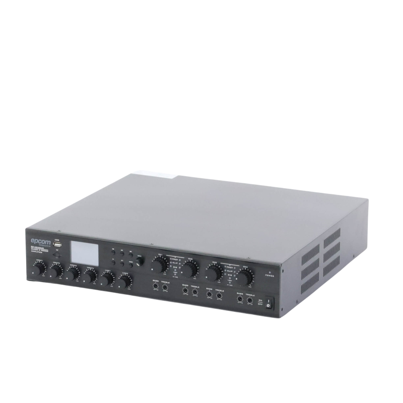 Amplificador Mezclador Matricial, 4 zonas, 240w por canal, 6 entradas, Receptor de medios