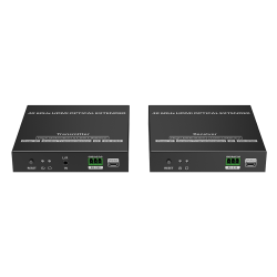 Kit extensor por fibra óptica, Hasta 40 kilómetros, 4K@60Hz, con IR, R