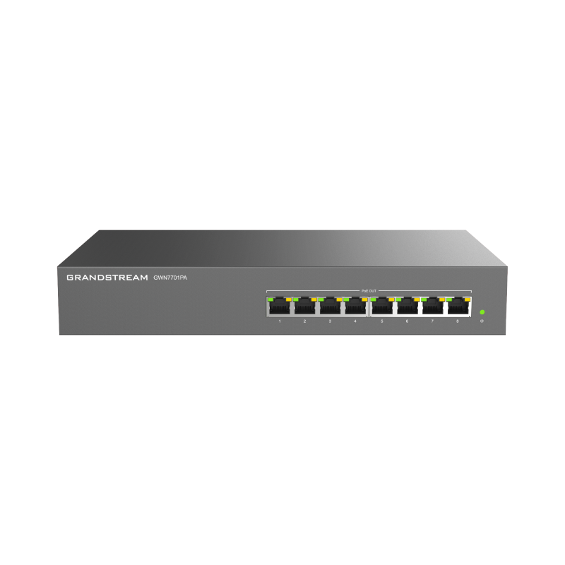 Switch PoE+ Gigabit No Administrable, 8 puertos 10/100/1000 Mbps, 8 puertos PoE+, hasta 145W