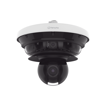 Cámara IP Multisensor 34MP (4 sensores 4K) con lentes motorizados, PTZ 2 MP 40X, Hasta 2 tarjetas MicroSD de 512GB, WDR de hasta