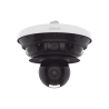 Cámara IP Multisensor 34MP (4 sensores 4K) con lentes motorizados, PTZ 2 MP 40X, Hasta 2 tarjetas MicroSD de 512GB, WDR de hasta