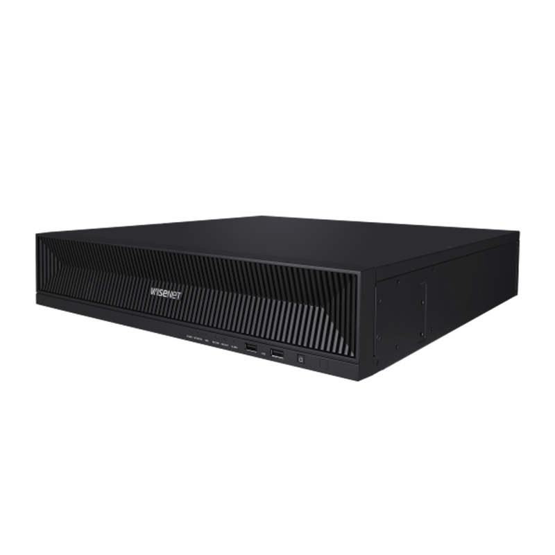 NVR 32 Megapixel (8K), 32 Canales IP, Soporta 8 Discos Duros, H.265 & Wisestream, Wisenet P2P, ONVIF, Compatible con Cámaras IA,