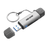 Lector de Tarjetas 2 en 1, Conector Dual USB-A y USB-C, Soporta SD y M