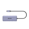 Hub (Adaptador) USB - C, 8 en 1, 1 Salida HDMI (4K), 1 Salida USB 2.0, 3 Salidas USB 3.0, 1 Salida SD (Memoria SD), 1 Salida TF