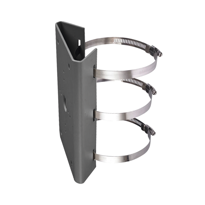 Montaje para Poste Vertical, Diámetro de 400 a 600 mm, Acero Galvanizado (SUS304), Color Plateado