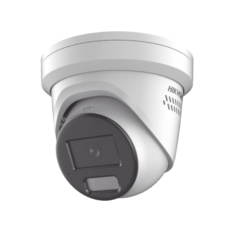 Cámara [Dual Light + ColorVu] Turret IP 8 Megapixel, Lente 2.8 mm, 40 mts IR + 40 mts Luz Blanca, Exterior IP67, Luz Intermitent