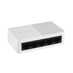 Switch No Administrable de 5 Puertos para Escritorio, Fast Ethernet 10, 100 Mbps, Diseño Compacto y Estético