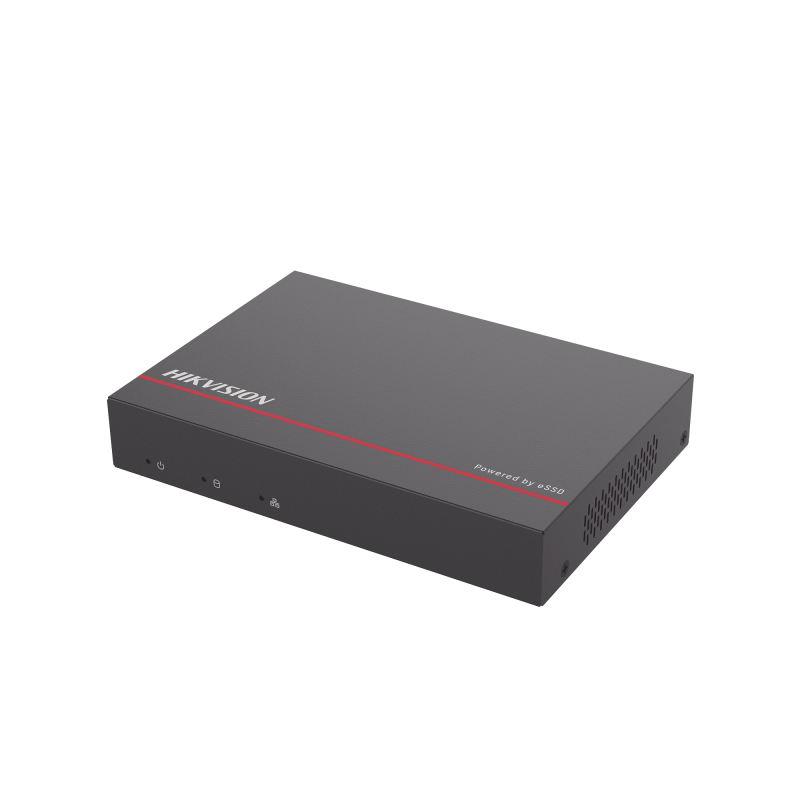 NVR + eSSD, 4 Megapixel, 4 Canales IP, 4 Puertos PoE+, eSSD de 1 TB, ACUSENSE, Diseño Compacto y Cero Ruido