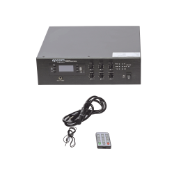 Mini amplificador de audio mezclador, 240w RMS, sistema 70, 100v, mp3, tuner, bluetooth, música ambiental y voceo