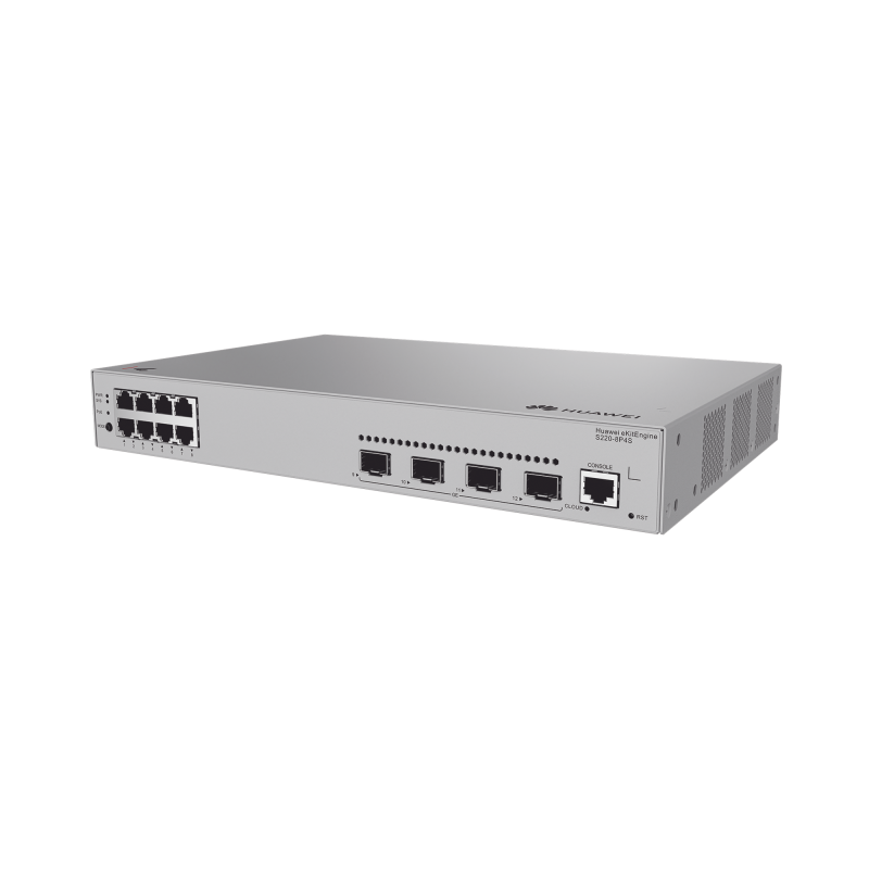 Switch Gigabit Administrable PoE Capa 2, 8 puertos 10/100/1000 Mbps (PoE), 4 Puertos SFP Uplink, 125W, PoE Perpetuo, Administrac