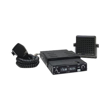 Radio móvil aéreo IC-A220 con kit de montaje MB-53 incluido.