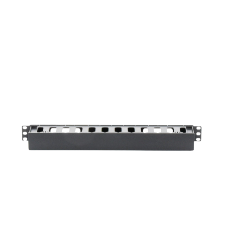 Organizador de Cables Horizontal de 1U para Rack de 19", Fabricado en Polímero Resistente a Deformaciones y Rayones