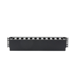 Organizador de Cables Horizontal de 2U para Rack de 19", Fabricado en Polímero Resistente a Deformaciones y Rayones