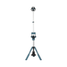 Torre para Iluminación inalámbrica de Zona/Multidireccional con tres Cabezales, se extiende hasta 2.2 metros, Utiliza batería LX