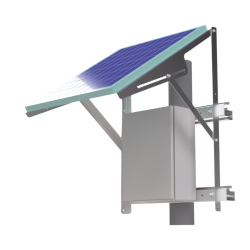 Montaje de panel solar para poste compatible con PRO-5012 +gabinetes P