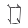Rack PanZone® de Montaje en Pared, de 19in, Profundidad Ajustable, Rieles Numerados y Roscados No. 12-24, 18 UR, Color Negro