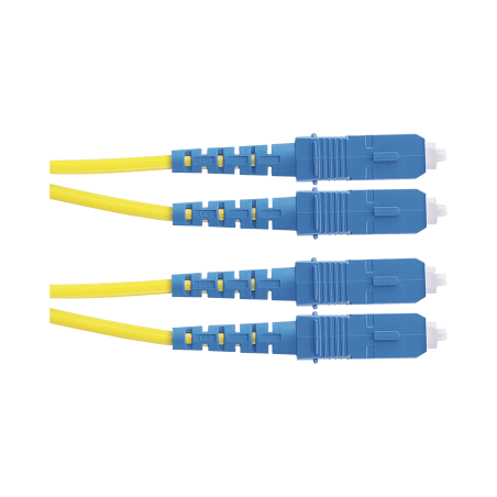 Jumper de Fibra Óptica Monomodo 9/125 OS2, SC-SC Dúplex, OFNR (Riser), Color Amarillo, 5 Metros