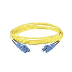 Jumper de Fibra Óptica Monomodo 9/125 OS2, LC-LC Dúplex, LSZH, Color Amarillo, 1 Metro
