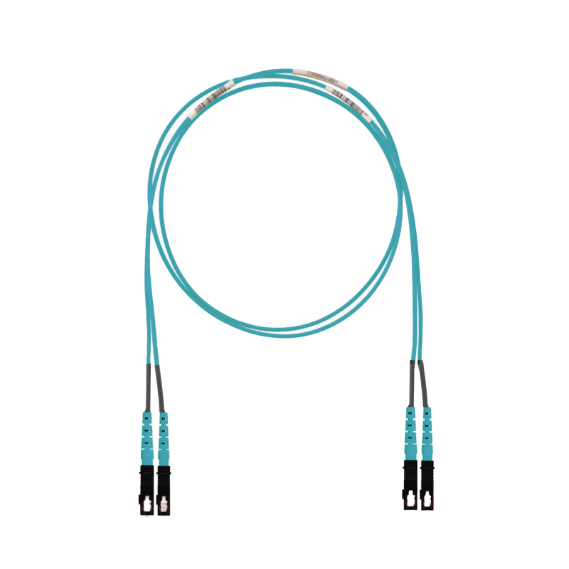Jumper de Fibra Óptica Multimodo 50/125 OM3, SC-SC Dúplex, LSZH (Cero Halógenos), Color Aqua, 2 Metros