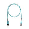Jumper de Fibra Óptica Multimodo 50/125 OM3, SC-SC Dúplex, LSZH (Cero Halógenos), Color Aqua, 2 Metros
