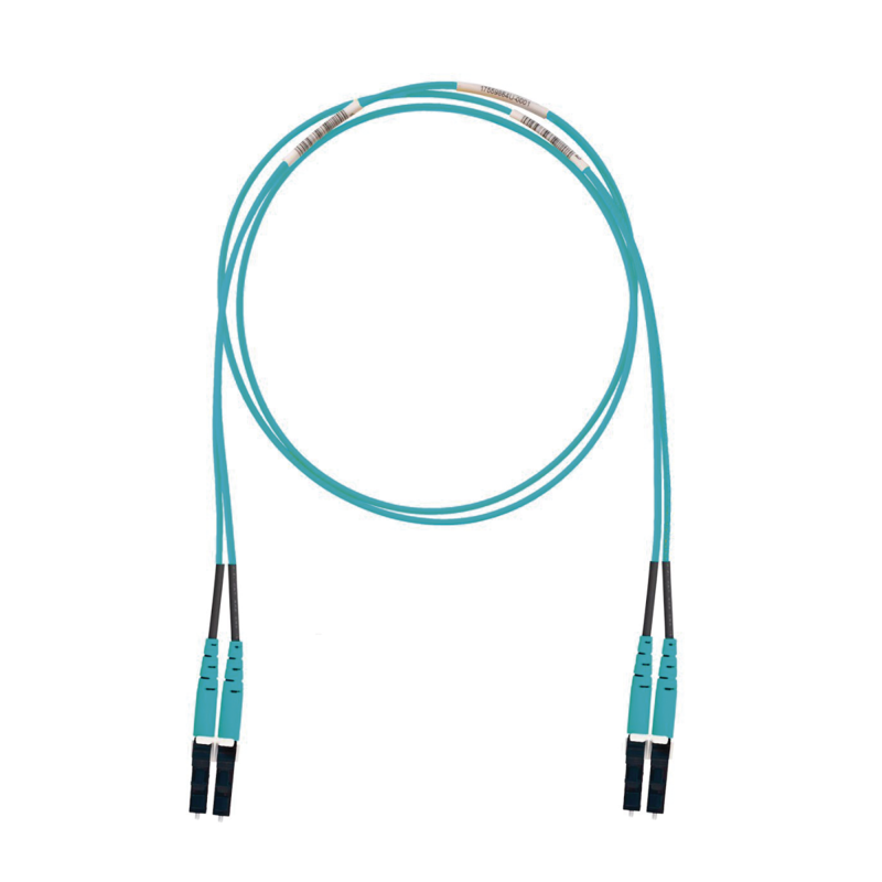 Jumper de Fibra Óptica Multimodo 50/125 OM3, LC-LC Dúplex, LSZH (Cero Halógenos), Color Aqua, 5 Metros Jumper de Fibra Óptica Multimodo 50/125 OM3, LC-LC Dúplex, LSZH (Cero Halógenos), Color Aqua, 5 Metros