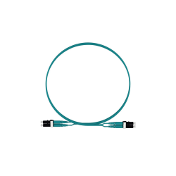 Jumper de Fibra Óptica Multimodo 50/125 OM4, LC-LC Dúplex, LSZH, Color Aqua, 2 Metros