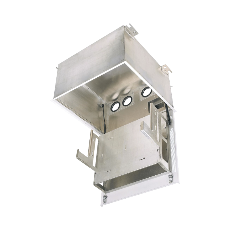 Gabinete PanZone Premium, de Montaje en Techo, Con 8 UR Para Equipo Pasivo, Fabricado en Acero, Color Blanco