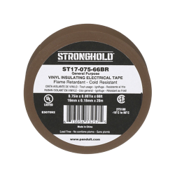 Cinta Eléctrica STRONGHOLD para Aislar, de PVC, Uso General Reparación y Mantenimiento, Grosor de 0.18mm (7 mil), Ancho de 19mm,