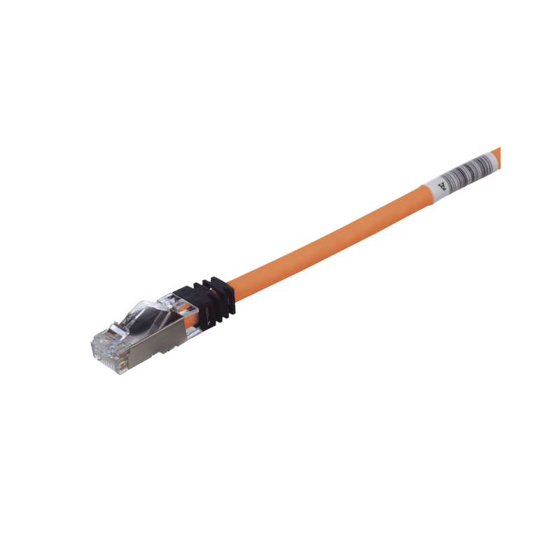 Patch Cord Cat6A, Blindado S/FTP, CM/LS0H, 7ft, Color Naranja