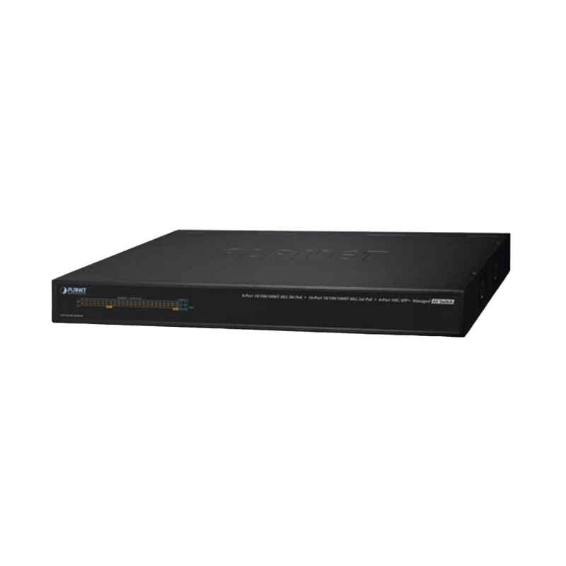 Switch AV Profesional para Integraciones Audiovisuales, 8 Puertos PoE Gigabit 802.3bt, 16 Puertos PoE Gigabit 802.3at, 4 Puerto
