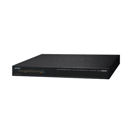 Switch AV Profesional para Integraciones Audiovisuales, 8 Puertos PoE Gigabit 802.3bt, 16 Puertos PoE Gigabit 802.3at, 4 Puerto