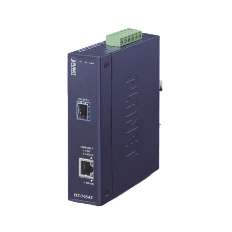 Convertidor de Medios Industrial Ethernet RJ45 10G/5G/2.5G/1G/100M a SFP+ 10GBASE-X