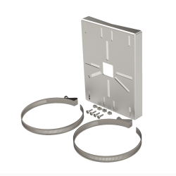 Montaje universal galvanizado para instalación de cámaras en poste 2" 
