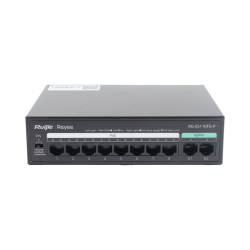 Switch PoE no administrado de 2 puertos Gigabit y 8 puertos 10/100 Mbps