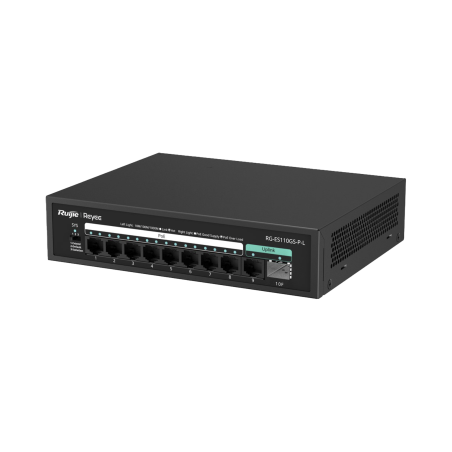 Switch PoE, no administrable, con 10 puertos 10/100/1000 Mbps Monitorearle en la Nube
