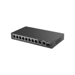 Switch Administrable con 8 puertos Gigabit PoE, 2 Uplinks Gigabit (1 SFP), gestión gratuita desde la nube