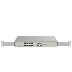 Switch Administrable PoE Capa 2 con 8 puertos Gigabit PoE 802.3af/at + 2 SFP para fibra 1Gb, gestión gratuita desde la nube, 125