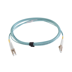Jumper de Fibra Óptica Multimodo 50/125 XGLO OM4, LC-LC Dúplex, OFNR, Color Aqua, 7 Metros