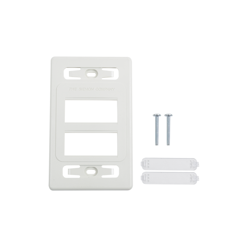 Placa de pared modular MAX, de 6 salidas, color blanco, versión bulk (Sin Empaque Individual)