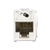 Jack UltraMAX Cat6, UTP, Montaje híbrido en Placa de Pared (Plano y Angulado), Color Blanco, Punch Down