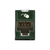 Jack UltraMAX Cat6, UTP, Montaje híbrido en Placa de Pared (Plano y Angulado), Color Verde, Punch Down