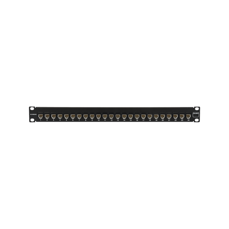 Patch Panel UltraMAX. UTP, Precargado con Jacks Cat5e, 24 Puertos, Plano, 1U