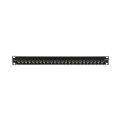 Patch Panel UltraMAX. UTP, Precargado con Jacks Cat6A, 24 Puertos, Plano, 1U