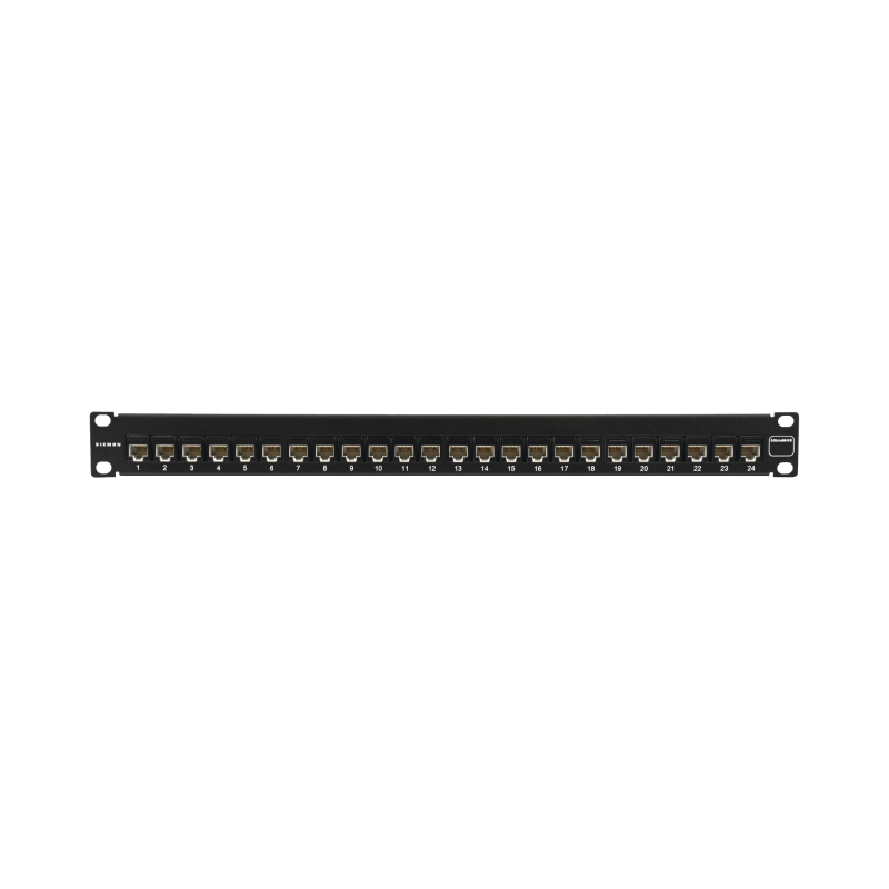 Patch Panel UltraMAX. UTP, Precargado con Jacks Cat6, 24 Puertos, Plano, 1U